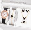 Women's Alloy Pu Strap Quartz Watch With Starfish Pattern And Round Dial