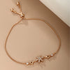 Women's Alloy Pull Box Chain Bracelet With Heart And Flower Shapes Electroplated