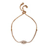 Women's Alloy Pull Box Chain Bracelet With Heart And Flower Shapes Electroplated