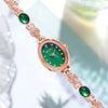 Women's Alloy Quartz Bracelet Watch Light Luxury Oval Dial Leisure Style