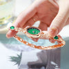 Women's Alloy Quartz Bracelet Watch Light Luxury Oval Dial Leisure Style