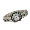 Women's Alloy Quartz Bracelet Watch With Round Dial And Diamondencrusted Fashion Design