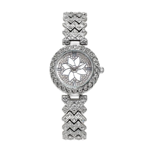 Women's Alloy Quartz Fashion Watch With Round Dial And Stainless Steel Clasp