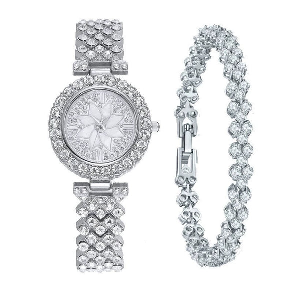 Women's Alloy Quartz Fashion Watch With Round Dial And Stainless Steel Clasp
