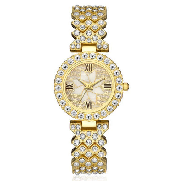 Women's Alloy Quartz Fashion Watch With Round Dial And Stainless Steel Clasp