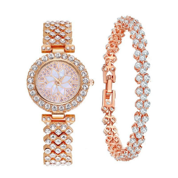 Women's Alloy Quartz Fashion Watch With Round Dial And Stainless Steel Clasp
