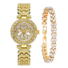 Women's Alloy Quartz Fashion Watch With Round Dial And Stainless Steel Clasp