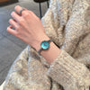 Women's Alloy Quartz Watch Round Dial Retro Fashion Style Jewelry Buckle Mineral Reinforced Glass Mirror