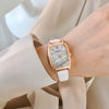 Women's Alloy Quartz Watch With Barrel Dial And Imitation Leather Strap Leisure Style