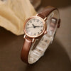 Women's Alloy Quartz Watch With Round Dial And Imitation Leather Strap Fashion Style