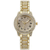Women's Alloy Quartz Watch With Round Dial And Stainless Steel Clasp Casual Style
