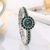 Women's Alloy Quartz Watch With Round Dial Retro Diamondencrusted Light Luxury Style