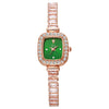 Women's Alloy Rectangular Fashionable Diamondencrusted Zircon Pullout Bracelet Watch
