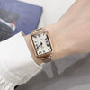 Women's Alloy Rectangular Leisure Watch With Roman Numerals