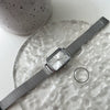 Women's Alloy Rectangular Stud Scale Quartz Watch Leisure Style