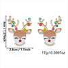 Women's Alloy Reindeer Stud Earrings With Rhinestone Detail Christmas Animal Design Electroplated Finish And Stainless Steel Ear Posts