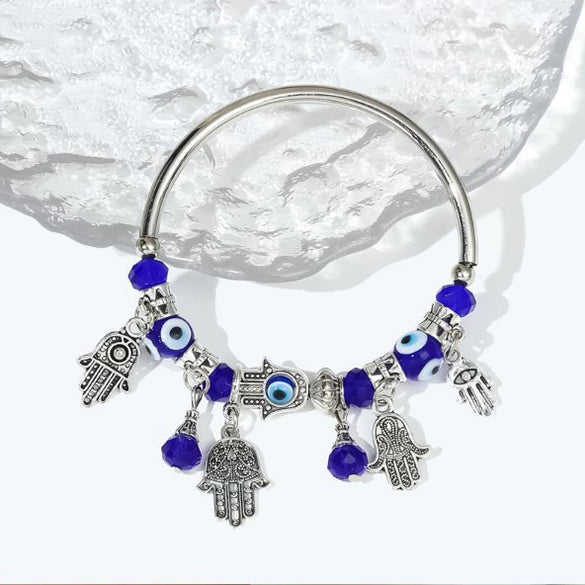 Women's Alloy Resin Minimalist Cartoon Characters Palm Devil's Eye Bracelet