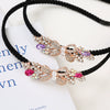 Women's Alloy Rhinestone Bow Pearl Crystal Flannel Hair Band Hairpin Jewelry Electroplated