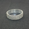 Women’s Alloy Rhinestone Bracelet Set Geometric Drop Shaped Multi Layer Elastic Single Row Diamond Look Bracelets