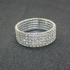 Women’s Alloy Rhinestone Bracelet Set Geometric Drop Shaped Multi Layer Elastic Single Row Diamond Look Bracelets
