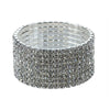Women’s Alloy Rhinestone Bracelet Set Geometric Drop Shaped Multi Layer Elastic Single Row Diamond Look Bracelets