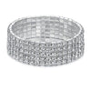 Women’s Alloy Rhinestone Bracelet Set Geometric Drop Shaped Multi Layer Elastic Single Row Diamond Look Bracelets