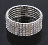 Women’s Alloy Rhinestone Bracelet Set Geometric Drop Shaped Multi Layer Elastic Single Row Diamond Look Bracelets