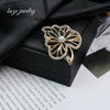 Women's Alloy Rhinestone Brooch With Leaf And Heart Shape Electroplated Highend Niche Jewelry