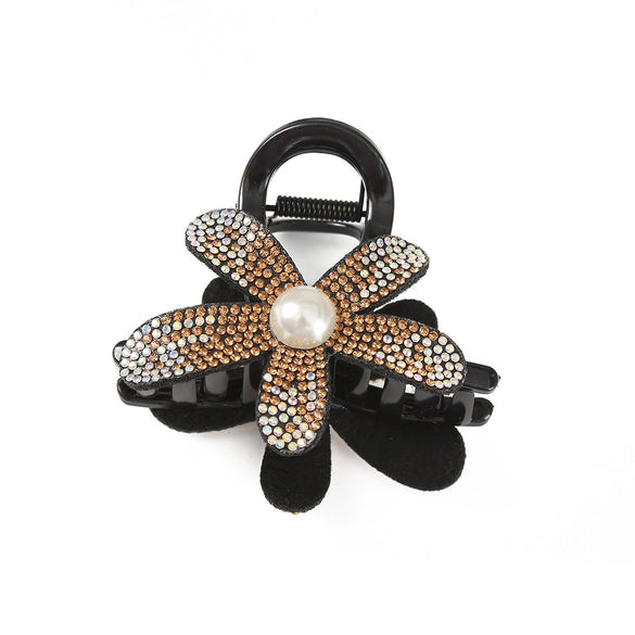 Women's Alloy Rhinestone Flower Hairpin With Electroplating