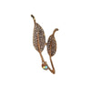 Women's Alloy Rhinestone Flower Leaf Brooch Electroplated Minimalist Clothing Accessory