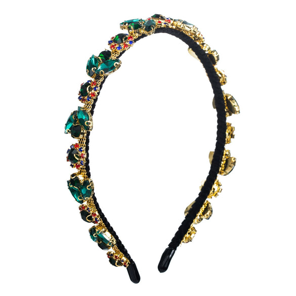 Women's Alloy Rhinestone Hair Band Geometric Floral Simple Elegant Versatile Headband For Party Wear