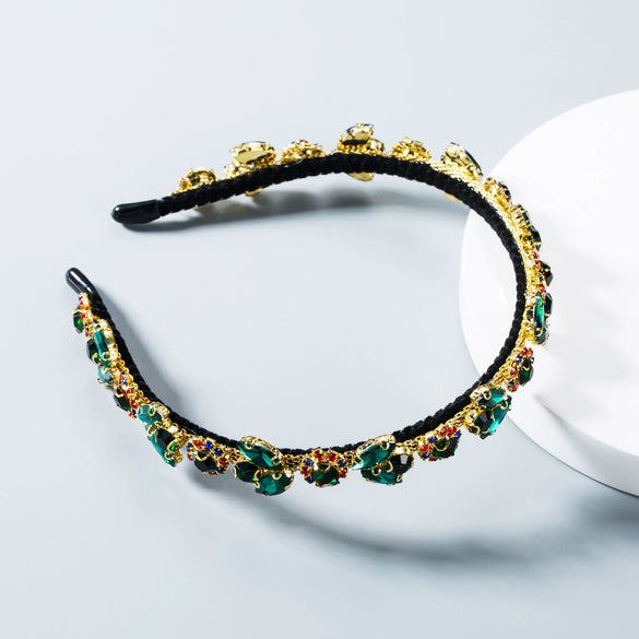 Women's Alloy Rhinestone Hair Band Geometric Floral Simple Elegant Versatile Headband For Party Wear