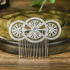 Women's Alloy Rhinestone Hair Comb Bridal Headdress With Rhombus Design Retro Elegant Style