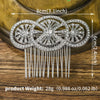 Women's Alloy Rhinestone Hair Comb Bridal Headdress With Rhombus Design Retro Elegant Style