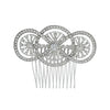 Women's Alloy Rhinestone Hair Comb Bridal Headdress With Rhombus Design Retro Elegant Style