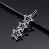 Women's Alloy Rhinestone Hair Side Clip With Fivepointed Star Heart And Moon Design Sparkling Bangs Hairpin Accessory