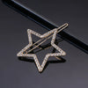 Women's Alloy Rhinestone Hair Side Clip With Fivepointed Star Heart And Moon Design Sparkling Bangs Hairpin Accessory