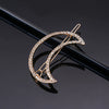 Women's Alloy Rhinestone Hair Side Clip With Fivepointed Star Heart And Moon Design Sparkling Bangs Hairpin Accessory