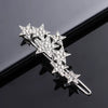 Women's Alloy Rhinestone Hair Side Clip With Fivepointed Star Heart And Moon Design Sparkling Bangs Hairpin Accessory