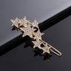 Women's Alloy Rhinestone Hair Side Clip With Fivepointed Star Heart And Moon Design Sparkling Bangs Hairpin Accessory
