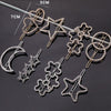 Women's Alloy Rhinestone Hair Side Clip With Fivepointed Star Heart And Moon Design Sparkling Bangs Hairpin Accessory