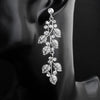 Women’s Alloy Rhinestone Leaf Heart Earrings Electroplated Elegant Party Banquet Jewelry