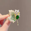 Women's Alloy Rhinestone Maple Leaf And Flower Style Electroplated Brooch