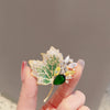 Women's Alloy Rhinestone Maple Leaf And Flower Style Electroplated Brooch
