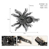 Women's Alloy Rhinestone Spider Skull Hair Clip Creative Side Bangs Barrette For Party And Carnival Hairstyles