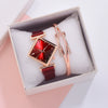Women's Alloy Rhombus Quartz Watch Simple Personality Fashion With Printed Logo