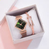 Women's Alloy Rhombus Quartz Watch Simple Personality Fashion With Printed Logo