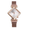 Women's Alloy Rhombus Quartz Watch Simple Personality Fashion With Printed Logo