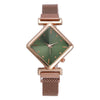 Women's Alloy Rhombus Quartz Watch Simple Personality Fashion With Printed Logo