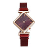Women's Alloy Rhombus Quartz Watch Simple Personality Fashion With Printed Logo
